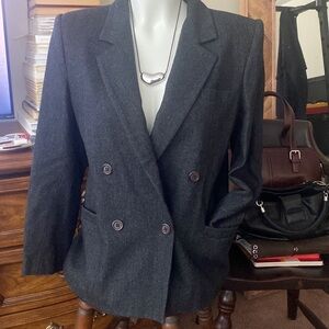 Vintage Saville Black Garment Size 8 100% Wool